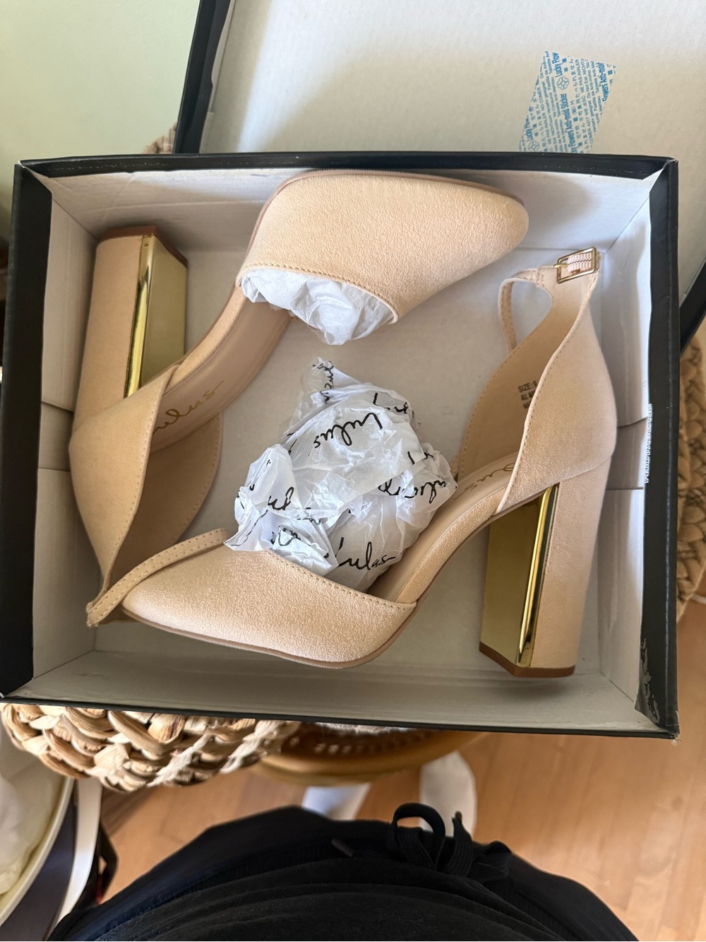 Laura Light Nude Suede Ankle Strap Heels